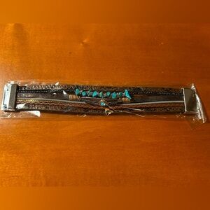 Boho Multi-strand Bracelet with Turquoise Accent (1st of 2)